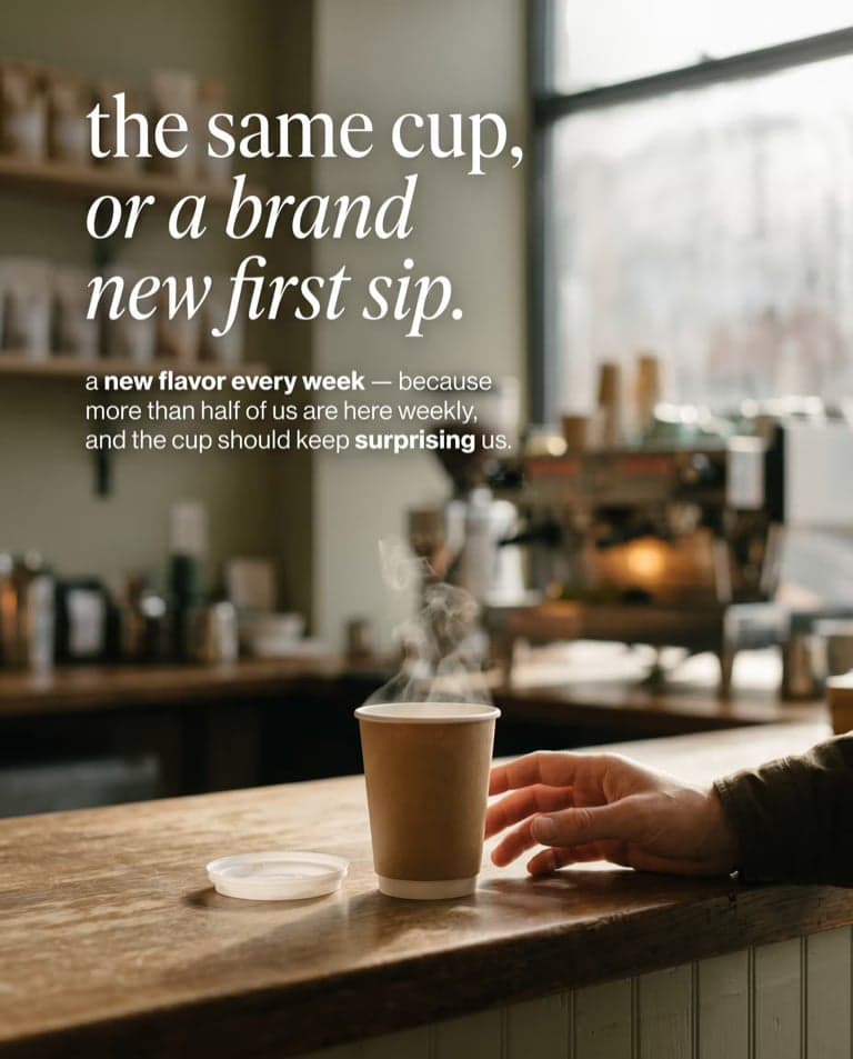 Same cup, new first sip